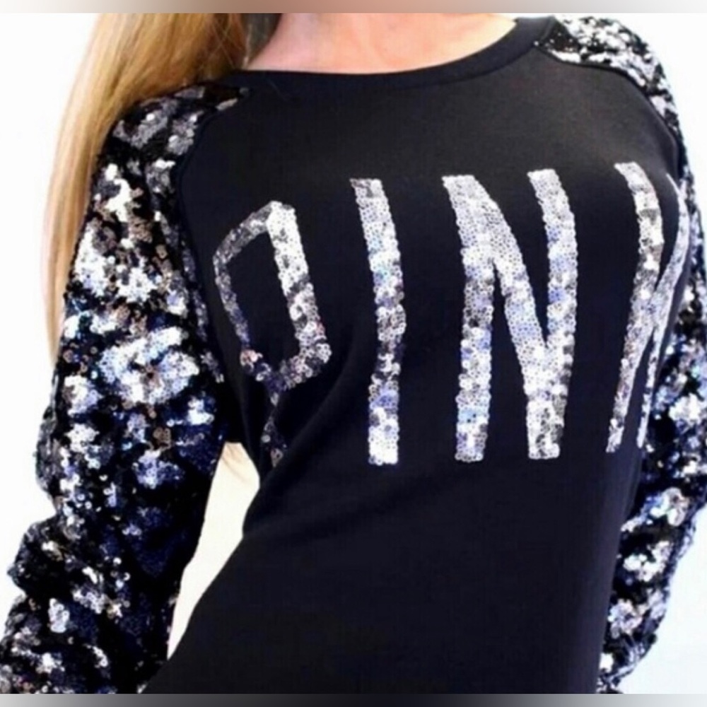 RARE !!! VS Pink Bling crew neck Sweatshirt